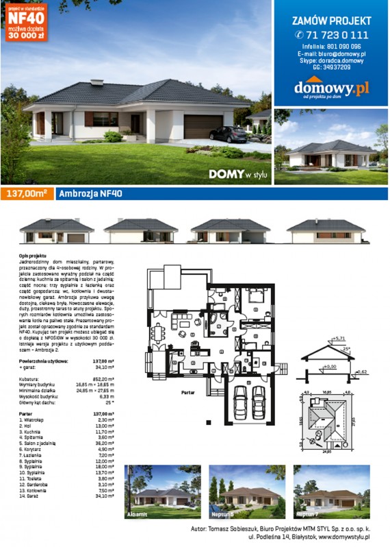 Projekty domów - Ambrozja NF40